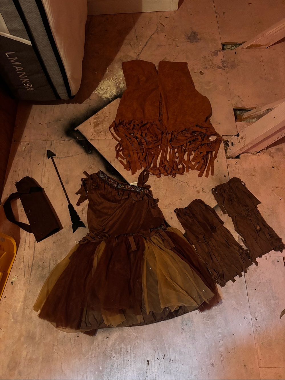 Kids Brown Fringe Native-Inspired Costume Set